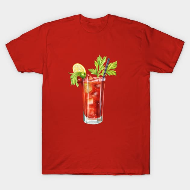 Bloody Mary Art T-Shirt by Pastel Craft